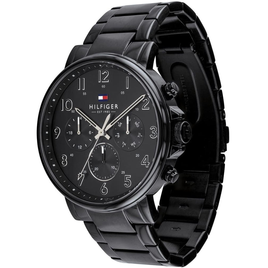 Tommy Hilfiger 1710383 Black Stainless Steel Strap And Black Dial Watch For Men