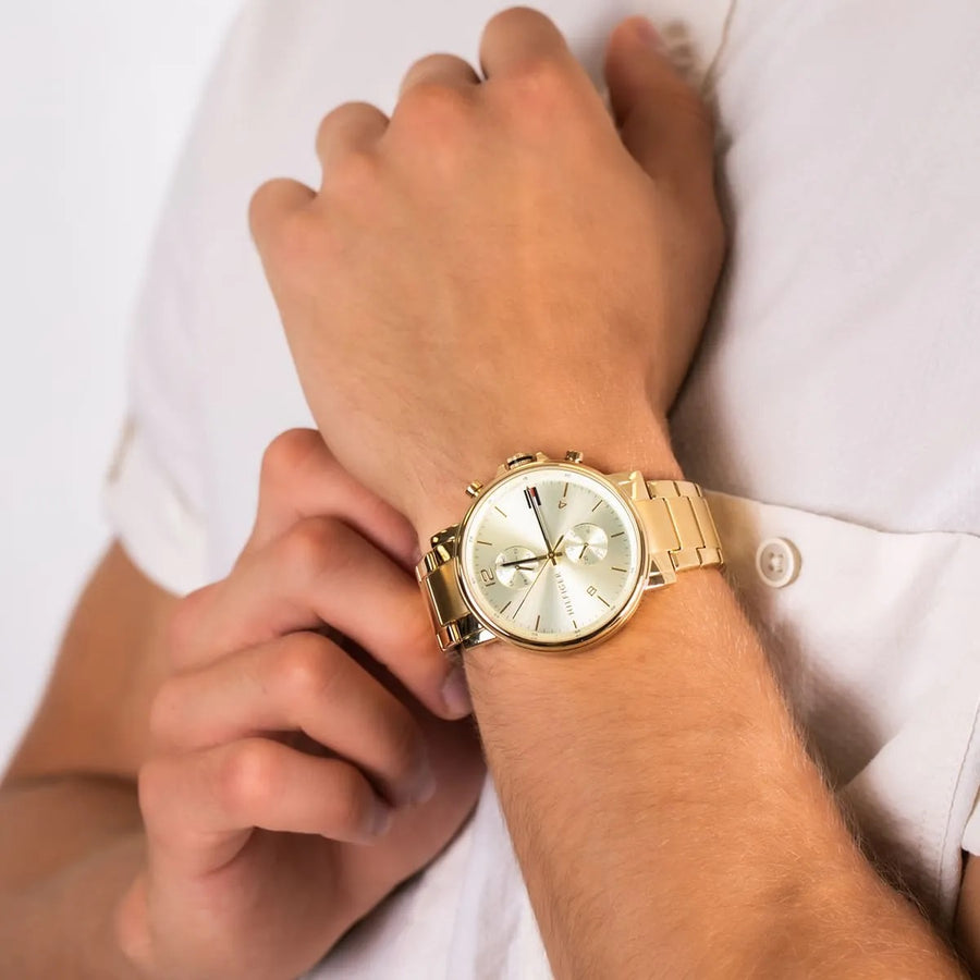 Tommy Hilfiger 1710415 Gold Stainless Steel Strap With Gold Dial Watch For Men