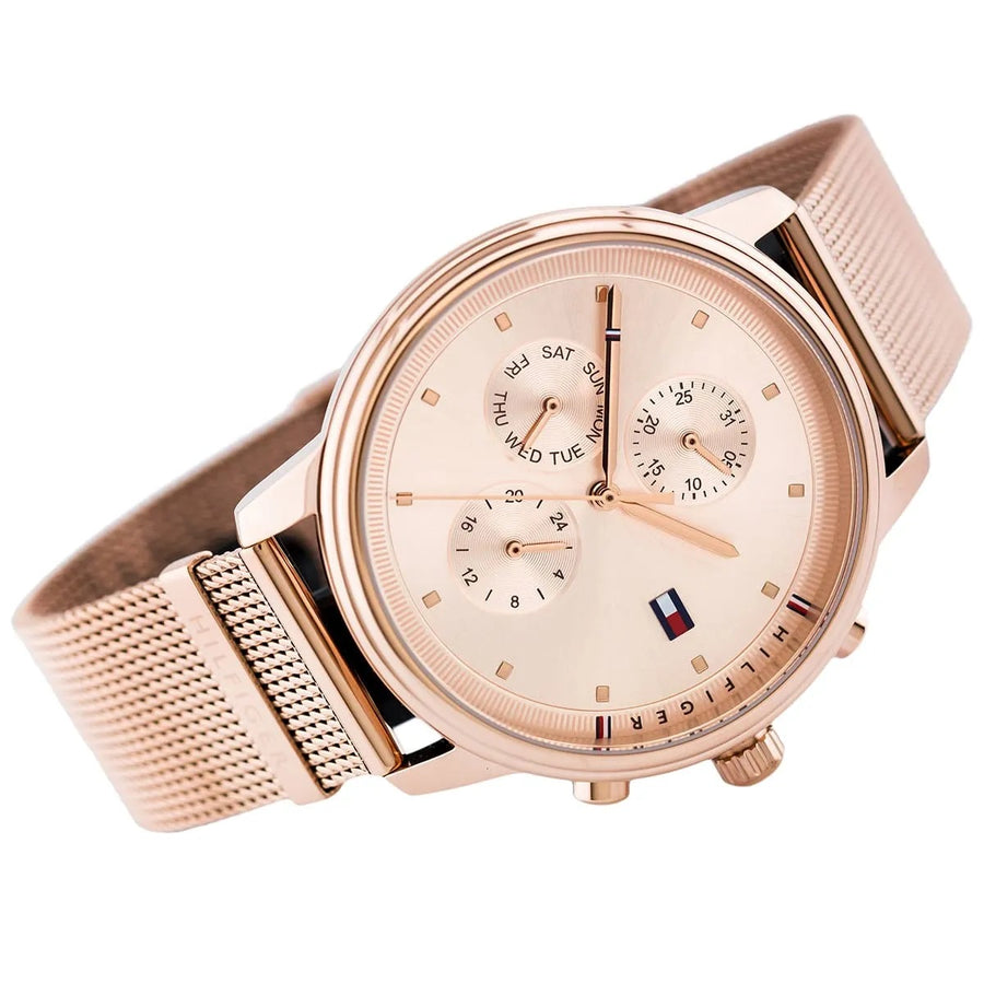 Tommy Hilfiger 1781907 Women's Watch Rose Gold Stainless Steel Strap With Rose Gold Dial