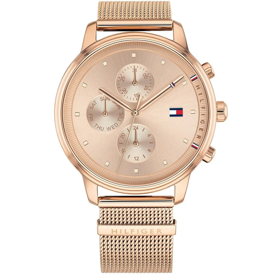 Tommy Hilfiger 1781907 Women's Watch Rose Gold Stainless Steel Strap With Rose Gold Dial