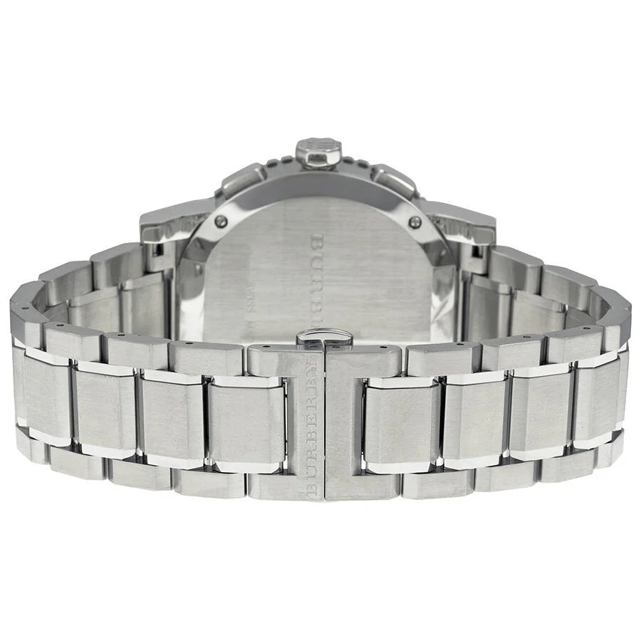 Burberry Men’s Watch Stainless Steel Silver Strap With Black Dial BU9380 The City