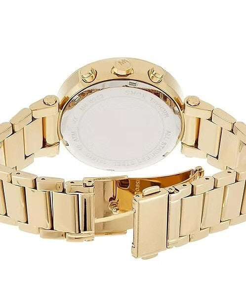 Michael Kors MK6263 Gold Stainless Steel Strap With Green Dial Watch For Women