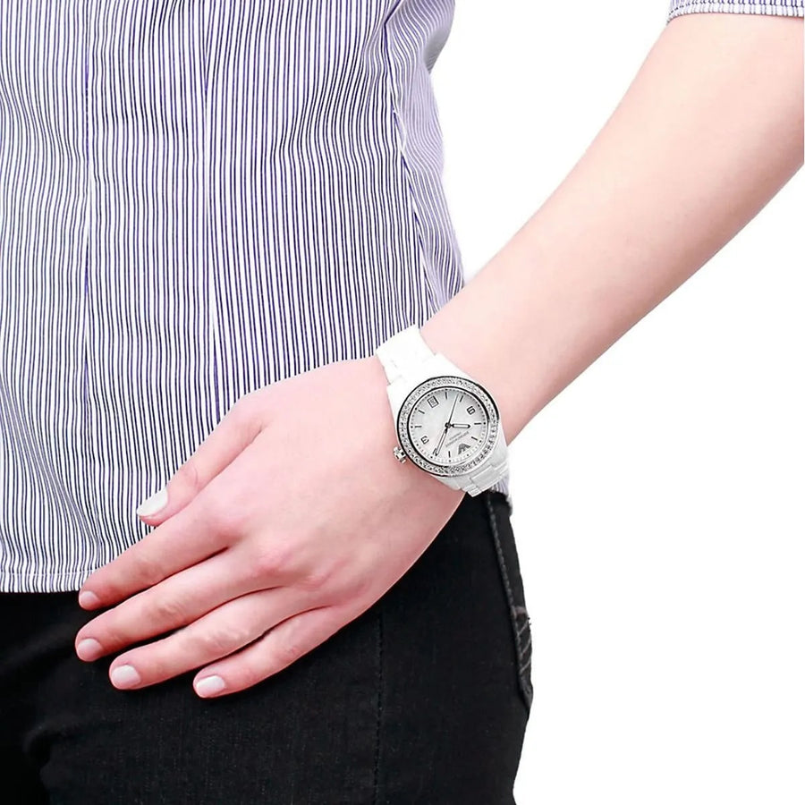 Emporio Armani AR1426 Ceramica White Watch for Women