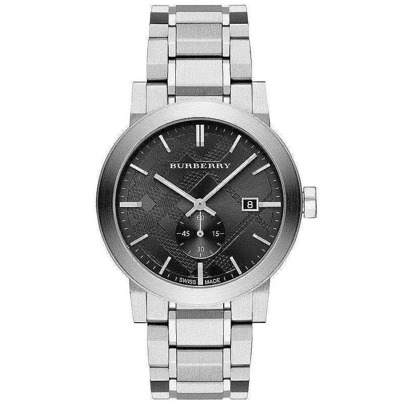 Burberry BU9901 Silver Stainless Steel Strap With Black Dial Watch For Men