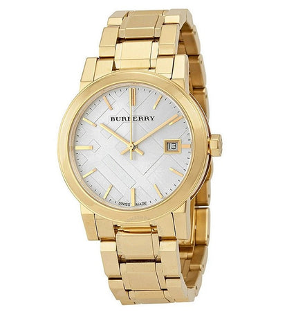 Burberry BU9003 Gold Stainless Steel Strap With White Dial Watch
