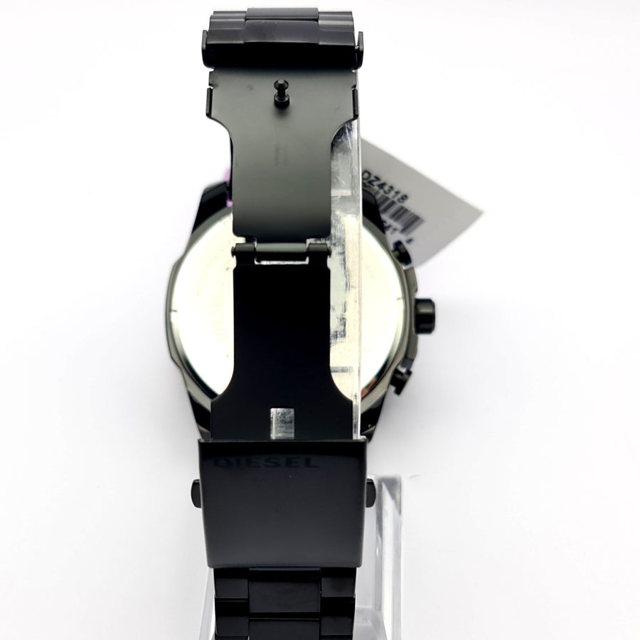 Diesel DZ4318 Black Mens Watch Stainless Steel Black Iridescent Dial