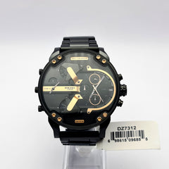 Diesel DZ7312 Mens Watch Stainless Steel Black With Gold Dial