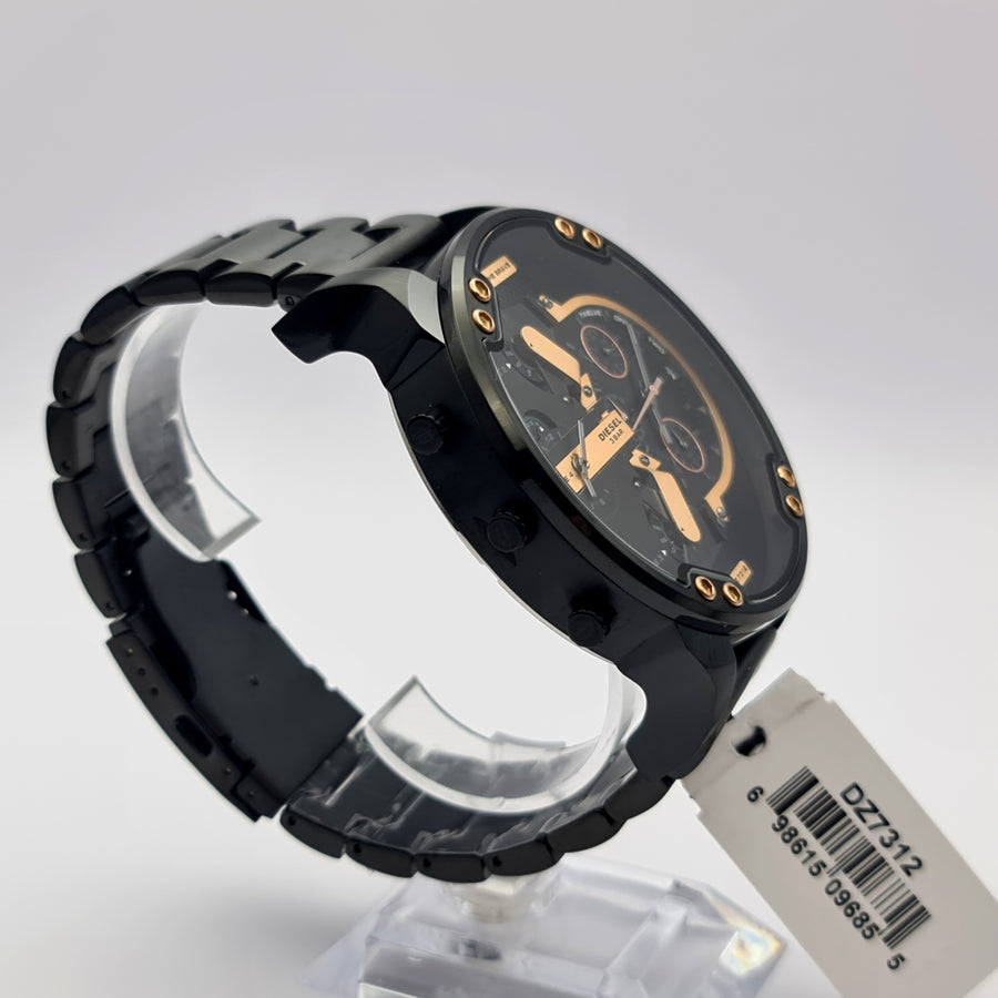 Diesel DZ7312 Mens Watch Stainless Steel Black With Gold Dial