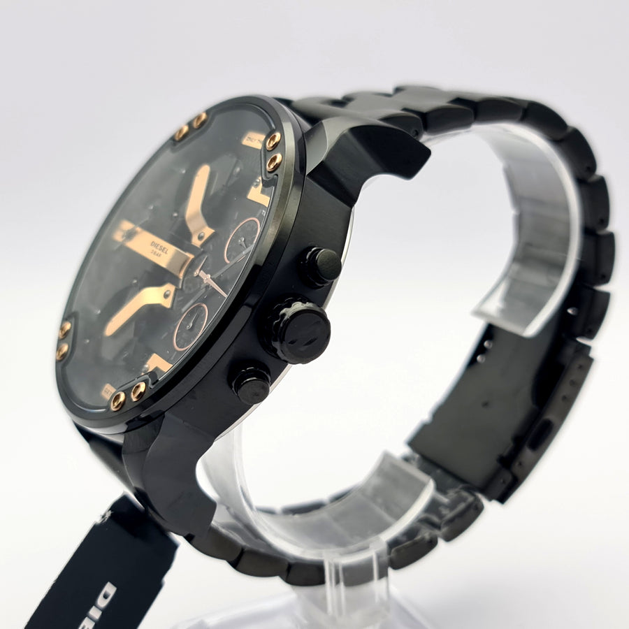 Diesel DZ7312 Mens Watch Stainless Steel Black With Gold Dial