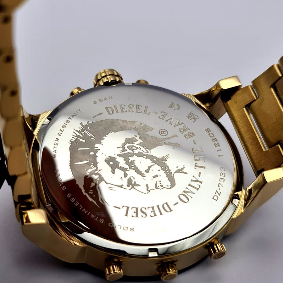 Diesel DZ7333 Gold Stainless Steel With Black Dial Mens Watch