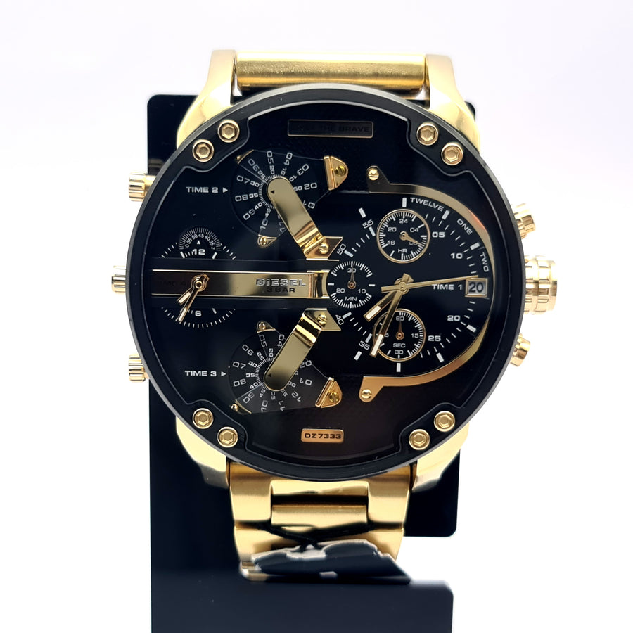 Diesel DZ7333 Gold Stainless Steel With Black Dial Mens Watch