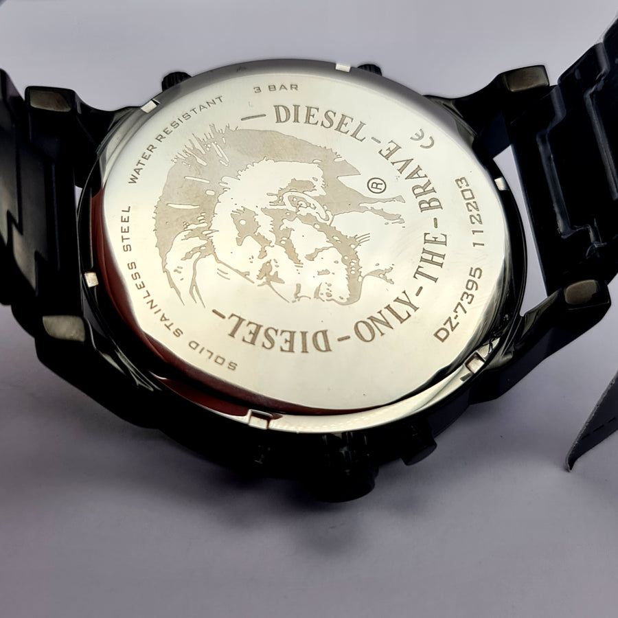 Diesel DZ7395 Black Stainless Steel Iridescent Dial Mens Watch