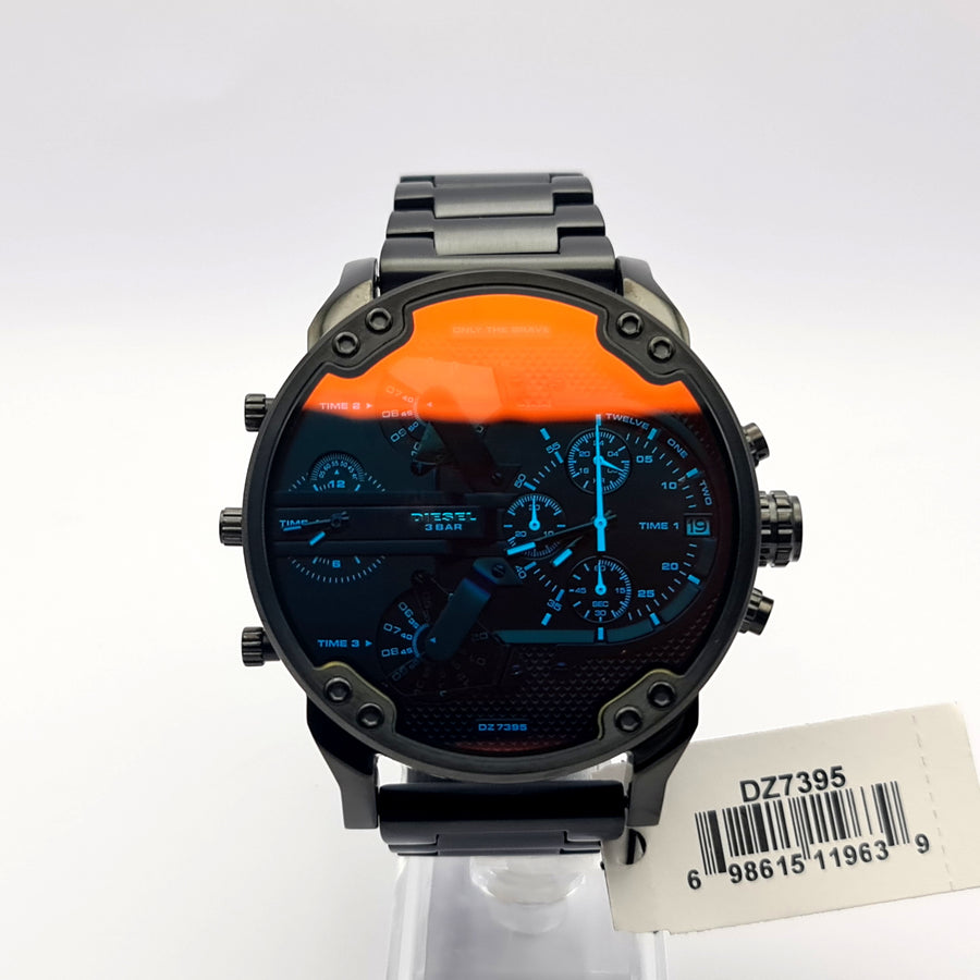 Diesel DZ7395 Black Stainless Steel Iridescent Dial Mens Watch