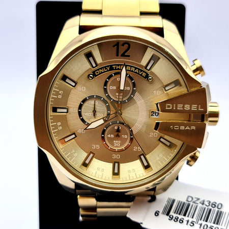 Diesel DZ4360 Mens Watch Stainless Steel Gold Dial