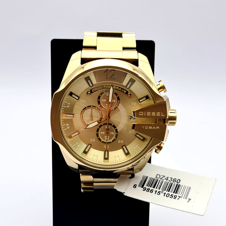 Diesel DZ4360 Mens Watch Stainless Steel Gold Dial