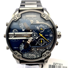 Diesel DZ7331 Grey Stainless Steel With Blue Dial Mens Watch
