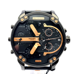 Diesel DZ7350 Leather Strap With Black Dial Men's Watch