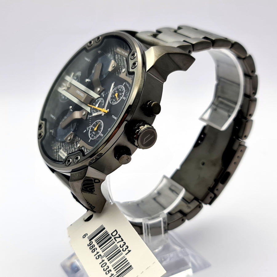 Diesel DZ7331 Grey Stainless Steel With Blue Dial Mens Watch