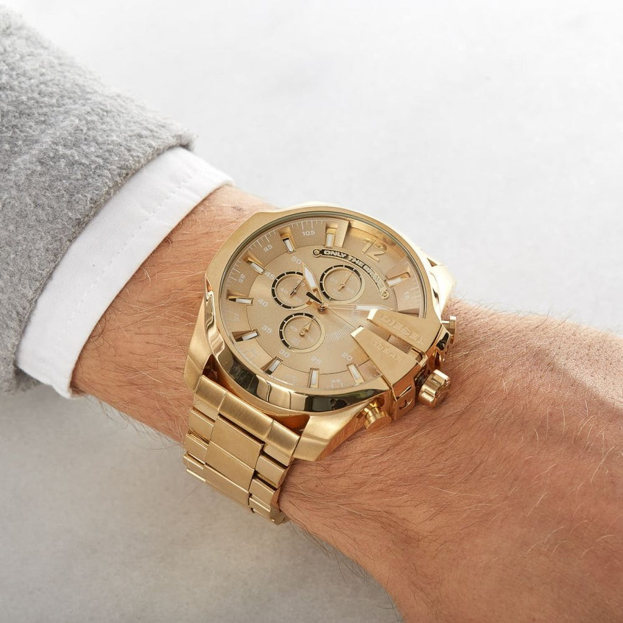 Diesel DZ4360 Mens Watch Stainless Steel Gold Dial