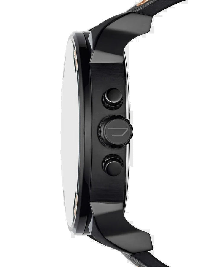 Diesel DZ7350 Leather Strap With Black Dial Men's Watch