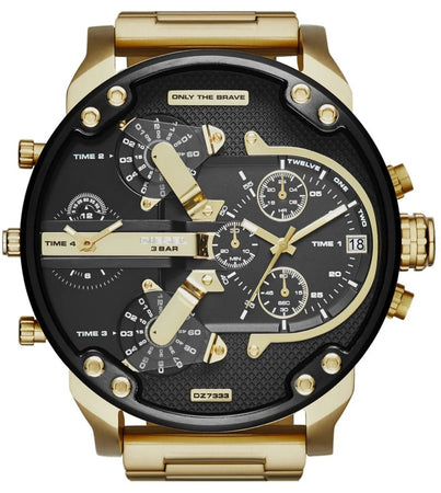 Diesel DZ7333 Gold Stainless Steel With Black Dial Mens Watch