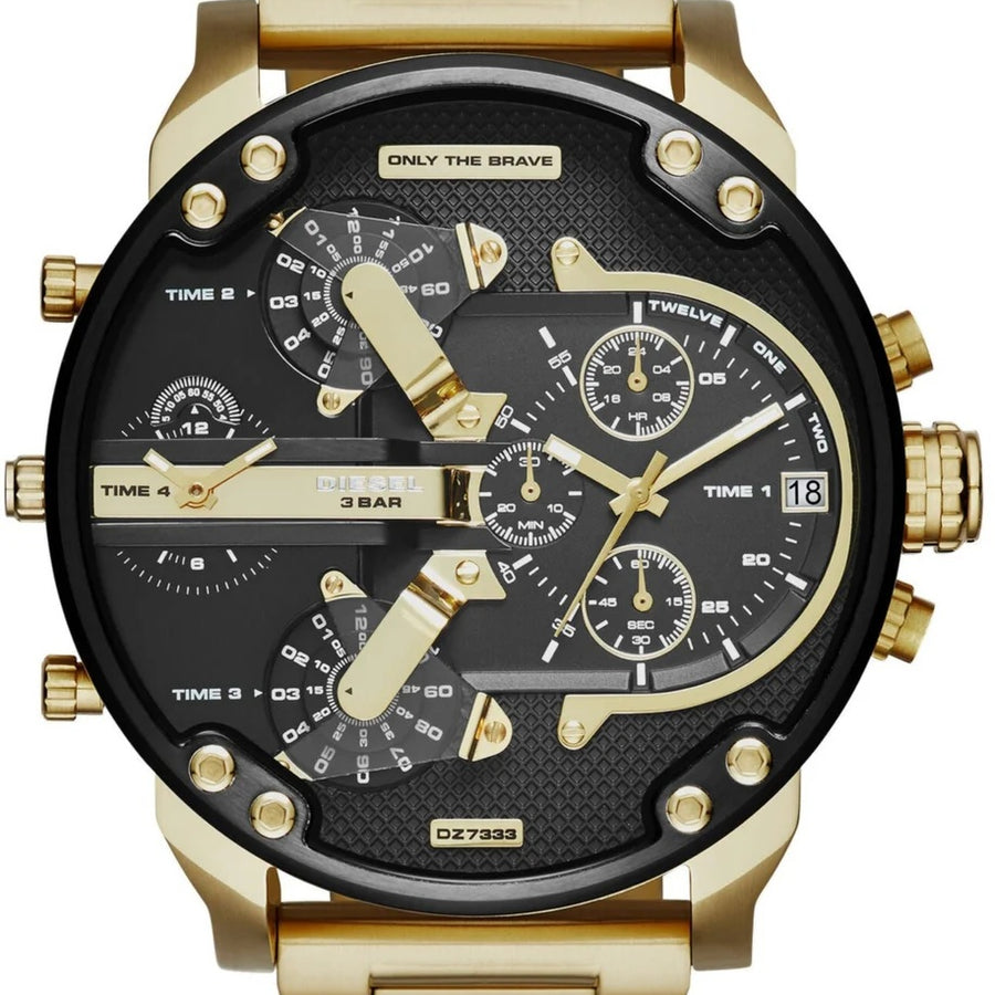 Diesel DZ7333 Gold Stainless Steel With Black Dial Mens Watch