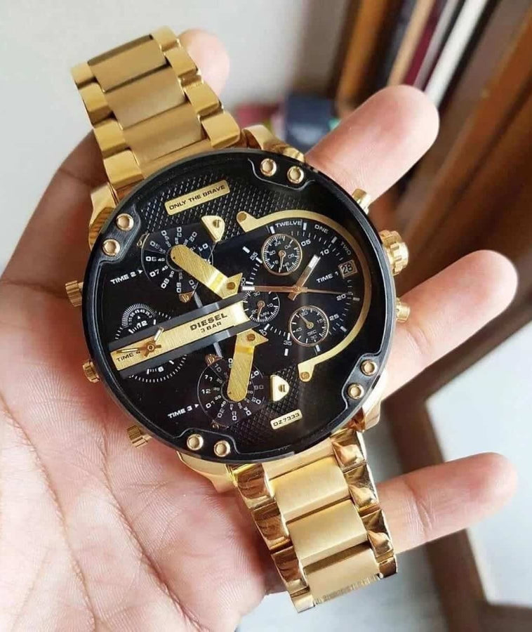 Diesel DZ7333 Gold Stainless Steel With Black Dial Mens Watch