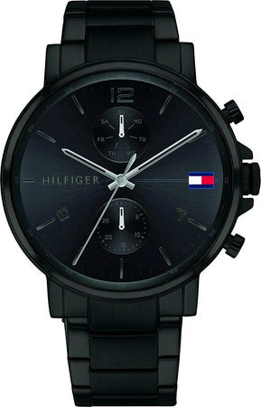 Tommy Hilfiger 1710414 Black Stainless Steel Strap With Black Dial Watch For Men