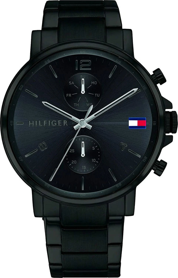 Tommy Hilfiger 1710414 Black Stainless Steel Strap With Black Dial Watch For Men