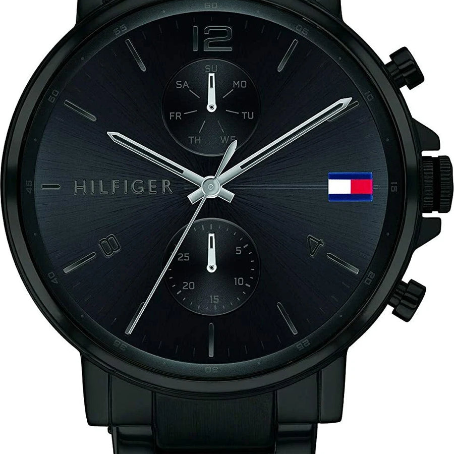 Tommy Hilfiger 1710414 Black Stainless Steel Strap With Black Dial Watch For Men