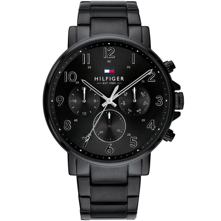 Tommy Hilfiger 1710383 Black Stainless Steel Strap And Black Dial Watch For Men
