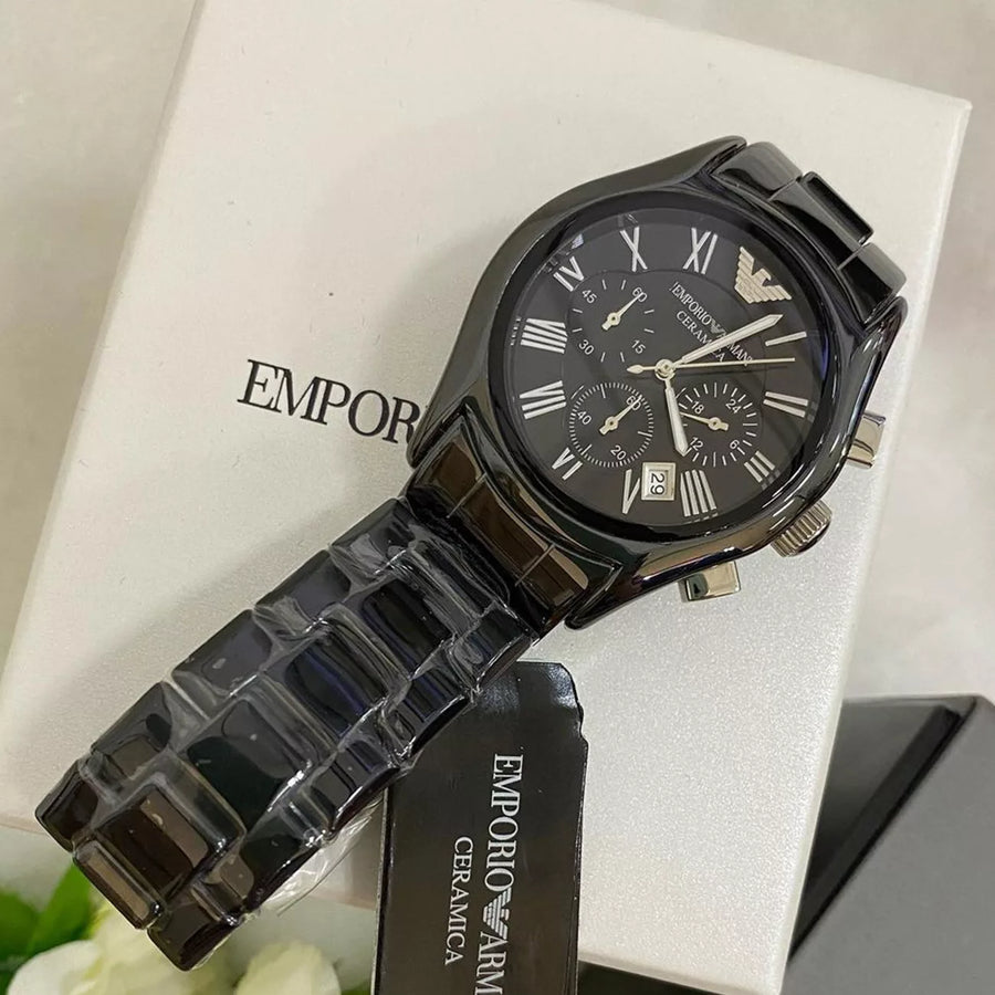 Emporio Armani AR1400 Black Stainless Steel Watches For Mens