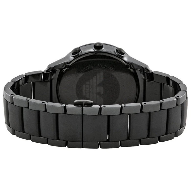 Emporio Armani AR1451 Mens Watch Stainless Steel Ceramic Black Dial