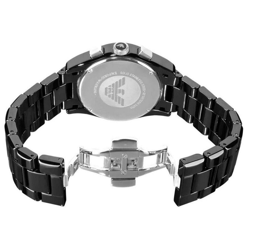 Emporio Armani AR1455 Womens Watch Ceramic Black Dial