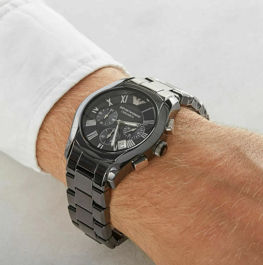 Emporio Armani AR1400 Black Stainless Steel Watches For Mens