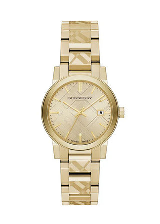 Burberry BU9145 Gold Stainless Steel Strap With Gold Dial Watch For Women
