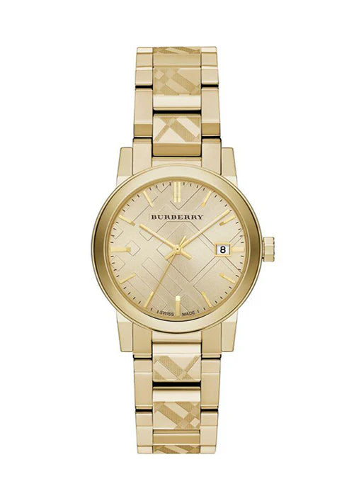 Burberry BU9145 Gold Stainless Steel Strap With Gold Dial Watch For Women