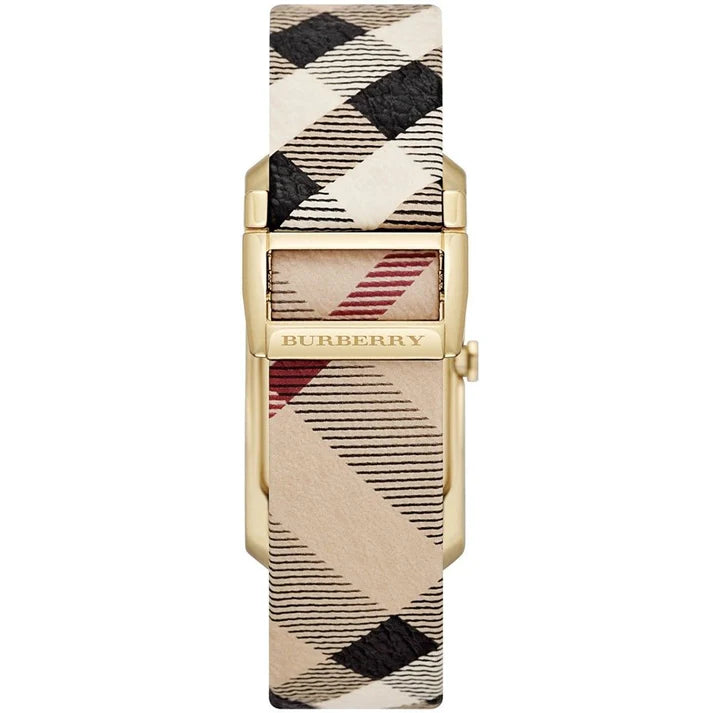 Burberry BU9509 Multicolor Leather Strap With Gold Dial Watch For Women