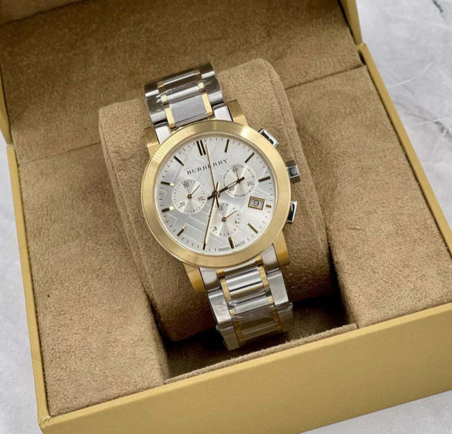 Burberry BU9751 Unisex Watch – Two-Tone Stainless Steel & Silver