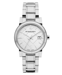 Burberry Women's Watch Stainless Steel Silver Strap With Silver Dial BU9100 The City