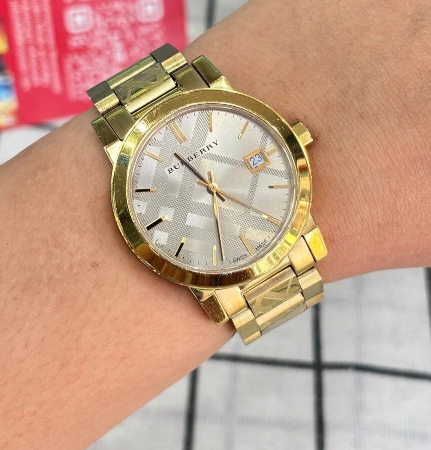 Burberry BU9145 Gold Stainless Steel Strap With Gold Dial Watch For Women