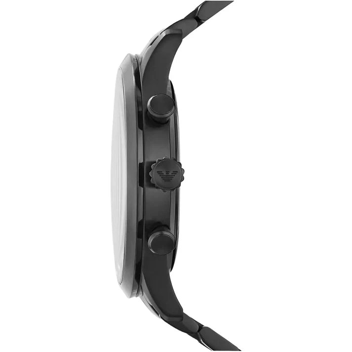 Emporio Armani AR11349 Black Stainless Steel Strap With Black Dial Watch For Men
