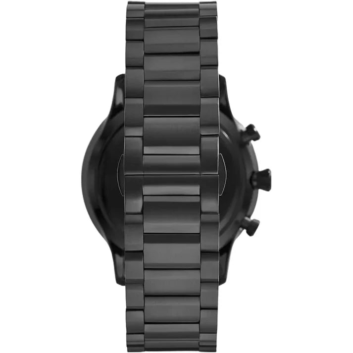Emporio Armani AR11349 Black Stainless Steel Strap With Black Dial Watch For Men