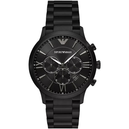 Emporio Armani AR11349 Black Stainless Steel Strap With Black Dial Watch For Men