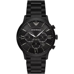 Emporio Armani AR11349 Black Stainless Steel Strap With Black Dial Watch For Men