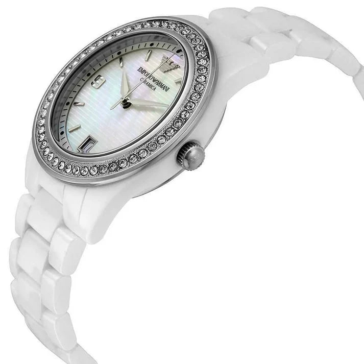 Emporio Armani AR1426 Ceramica White Watch for Women