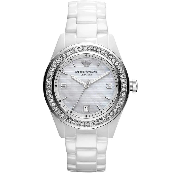 Emporio Armani AR1426 Ceramica White Watch for Women