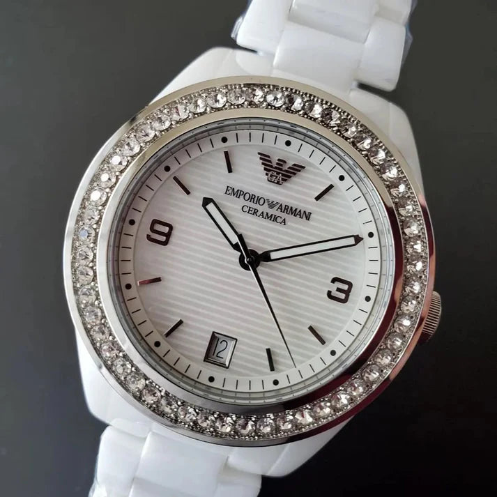 Emporio Armani AR1426 Ceramica White Watch for Women