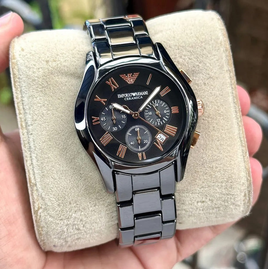 Emporio Armani AR1411 Black Stainless Steel Watches For Men