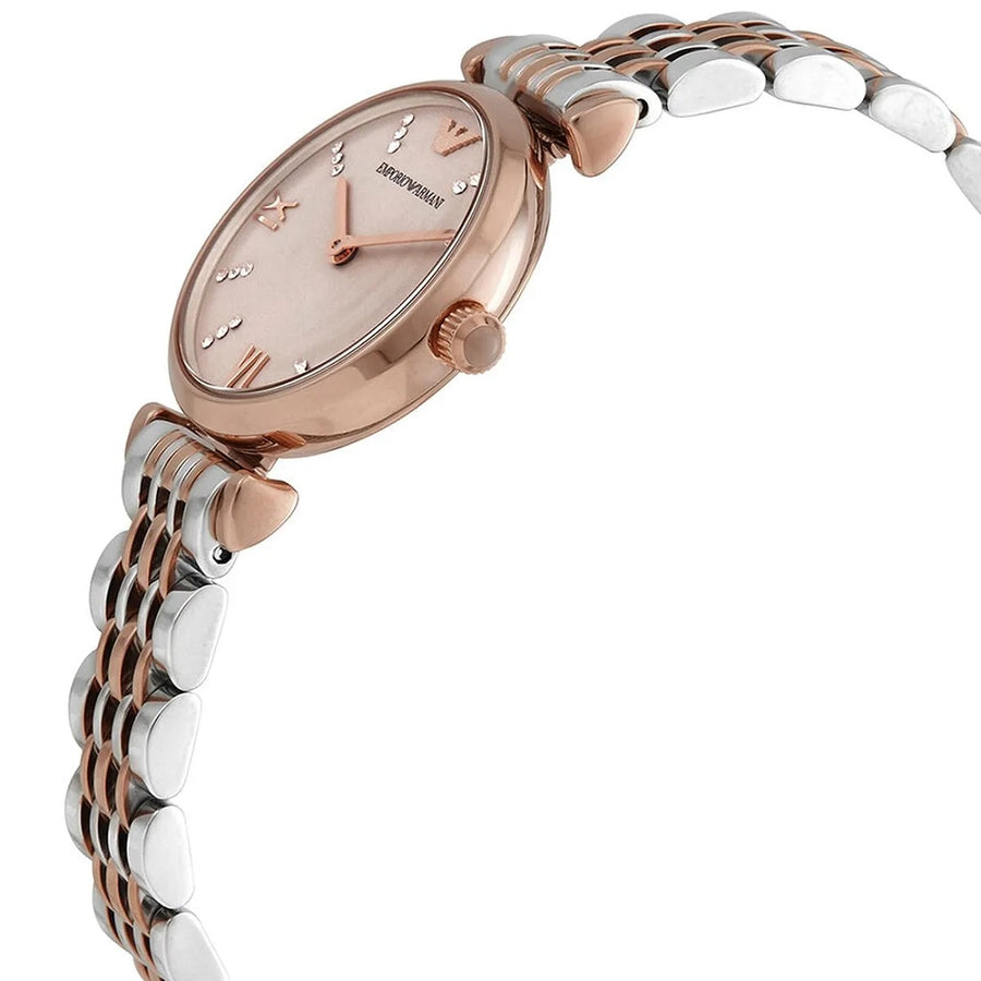 Emporio Armani AR11223 Silver, Pink Leather Watches For Women